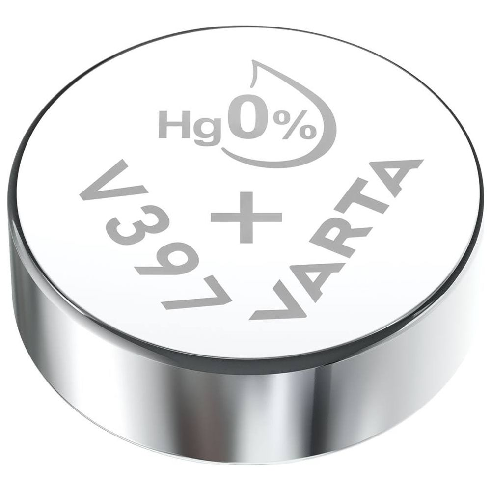 Bateria guzikowa Varta V391, 0% Hg, srebrna.