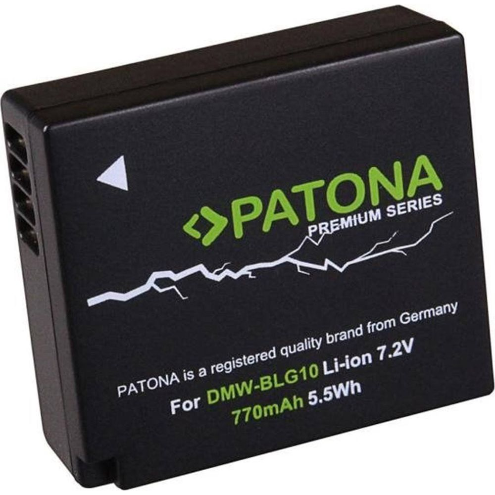 Schwarzer PATONA Akku DMW-BLG10 Li-ion 7.2V 770mAh 5.5Wh.