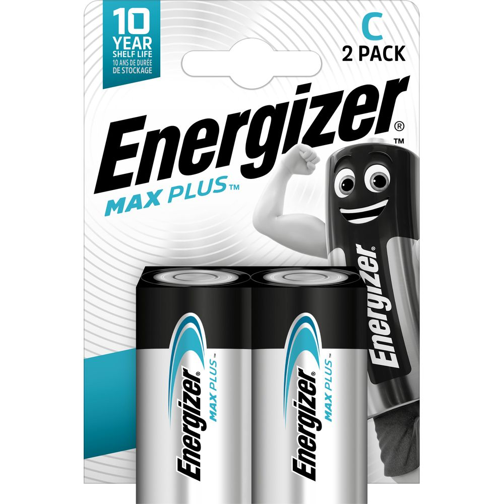 Baterie Energizer C, opakowanie 2 szt., 10 lat trwałości.