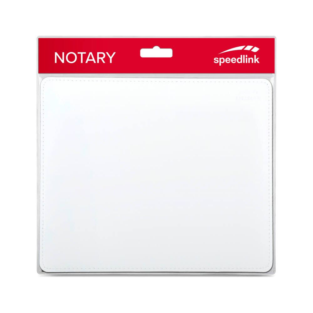 Wit notarisblok in verpakking met rode 'NOTARY' tekst en 'speedlink' logo.