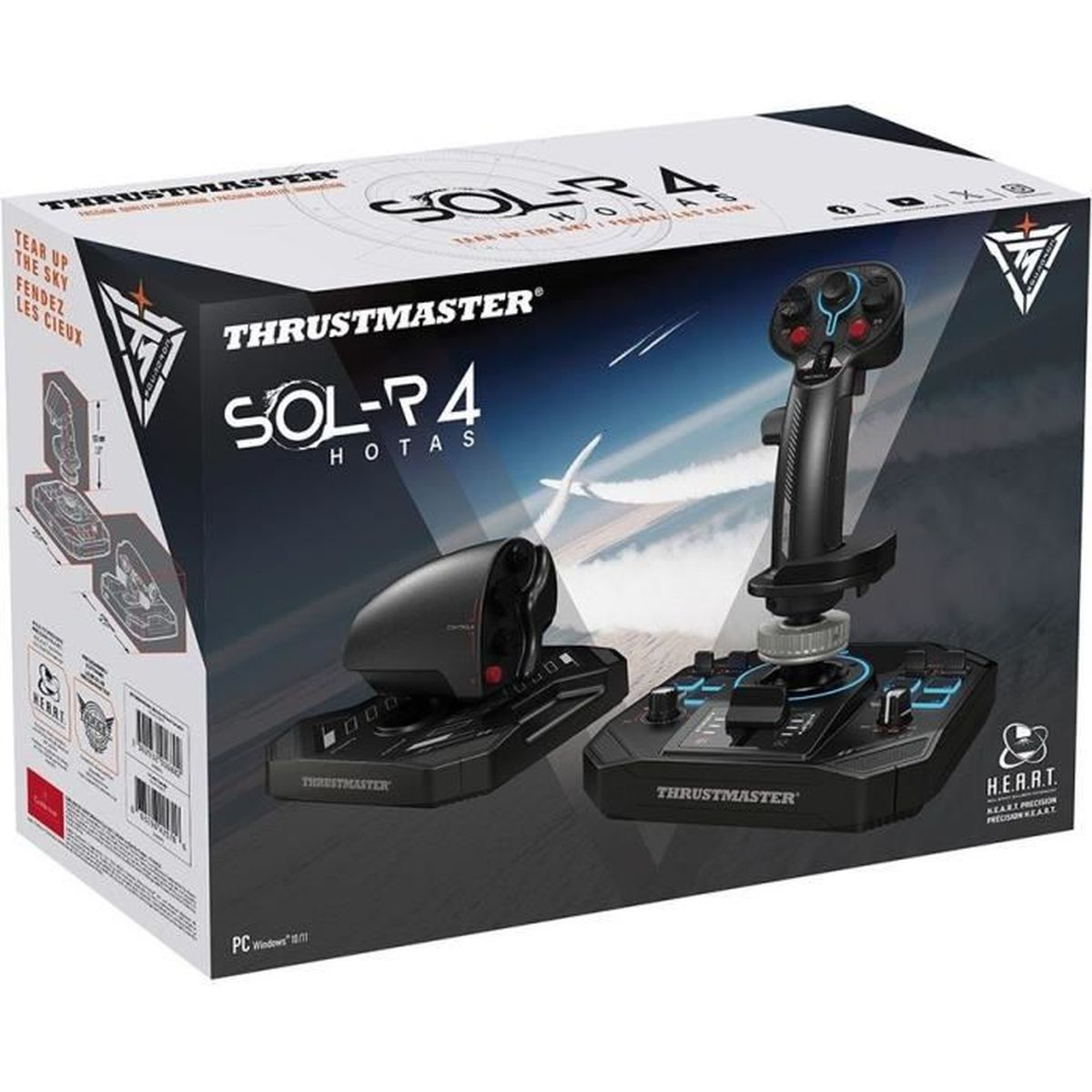 Scatola del controller Thrustmaster HOTAS con immagini di aerei
