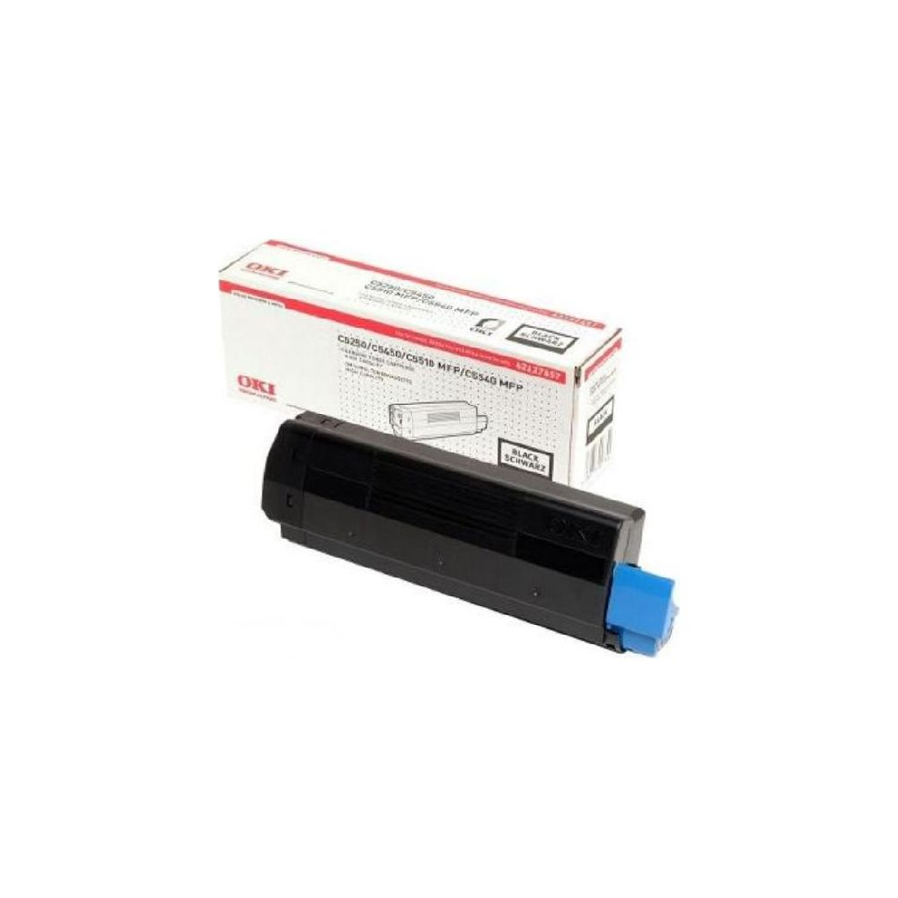 Czarny toner OKI w pudełku. Numery modeli CS250/C5450/CS518.