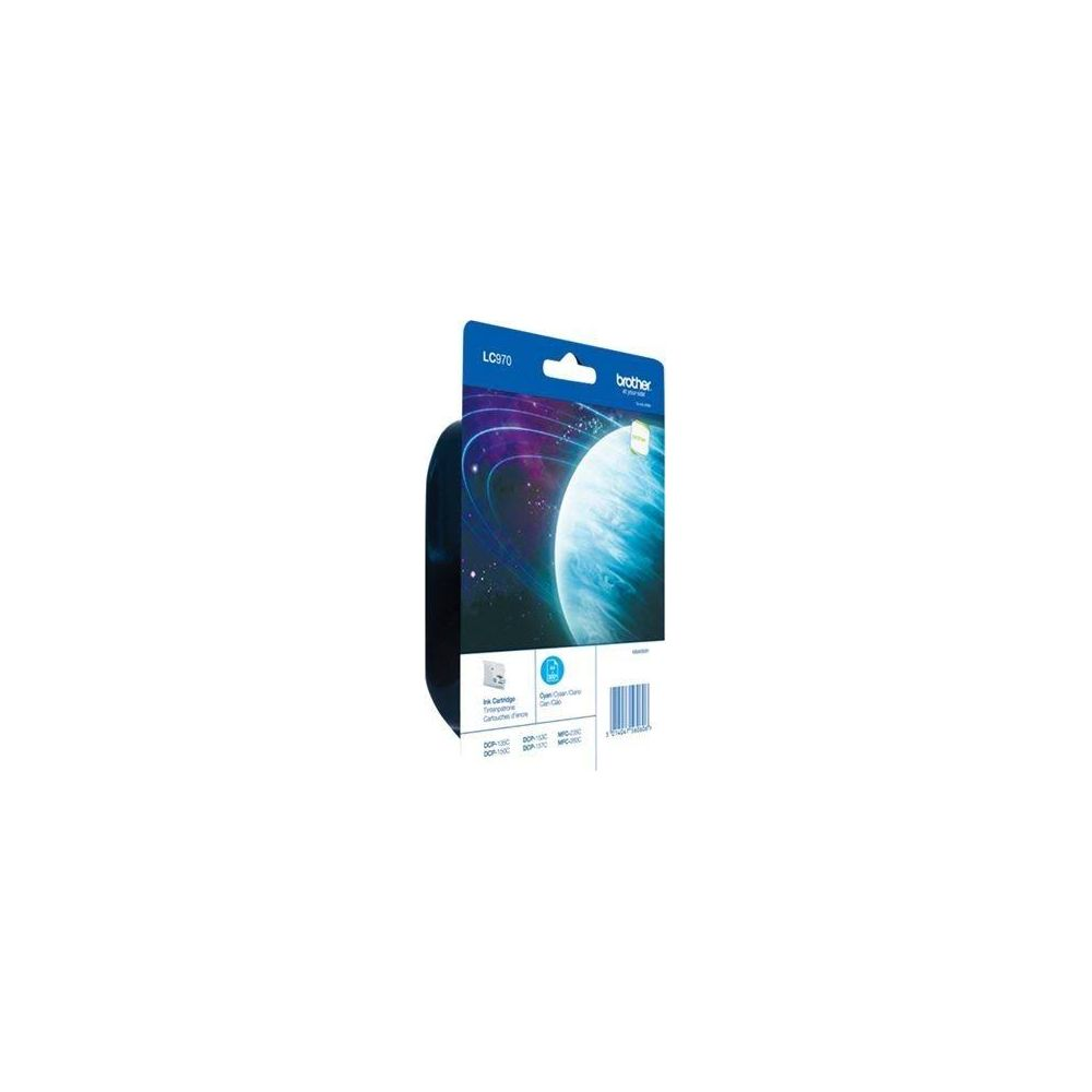 Brother LC970 ink cartridge with planet graphic on packaging.