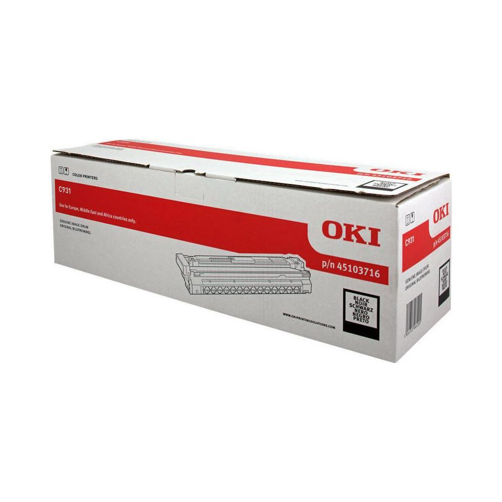 Scatola tamburo immagine OKI C931 con numero modello e dettagli prodotto.