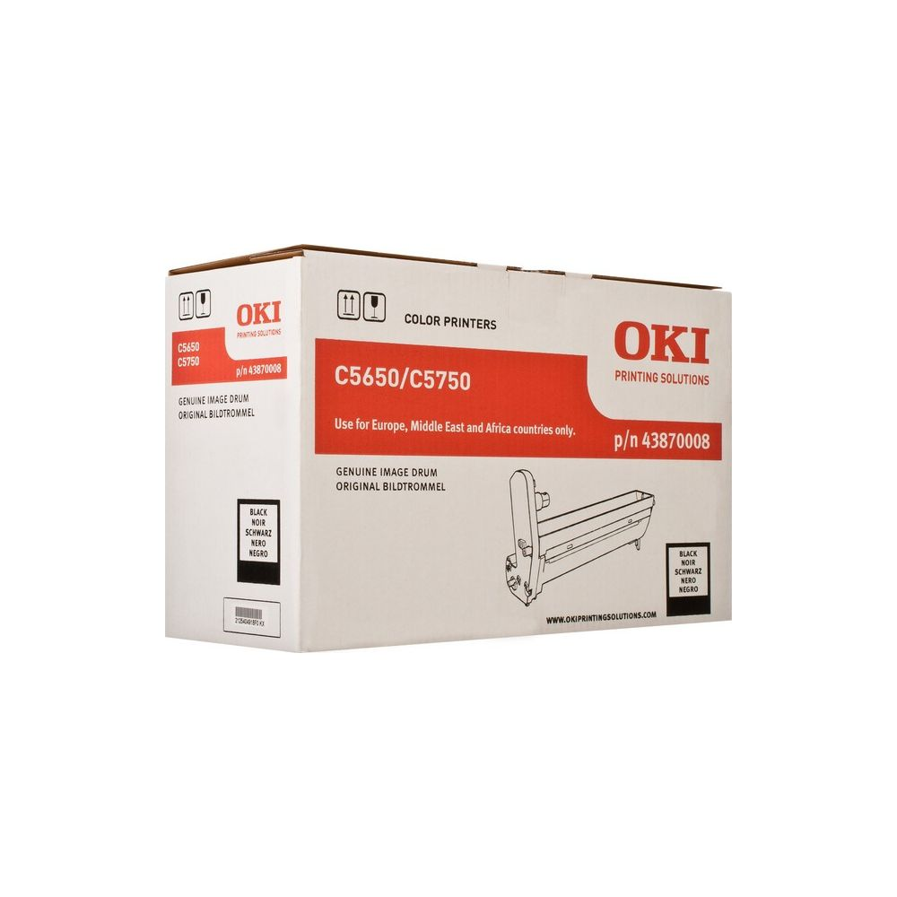 Scatola tamburo immagine OKI per stampanti colore C5650/C5750, nero.