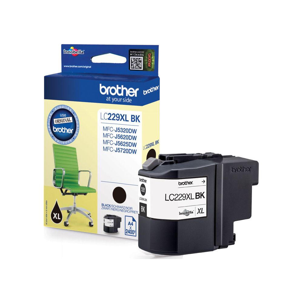 Pudełko i wkład atramentowy Brother LC229XL BK.