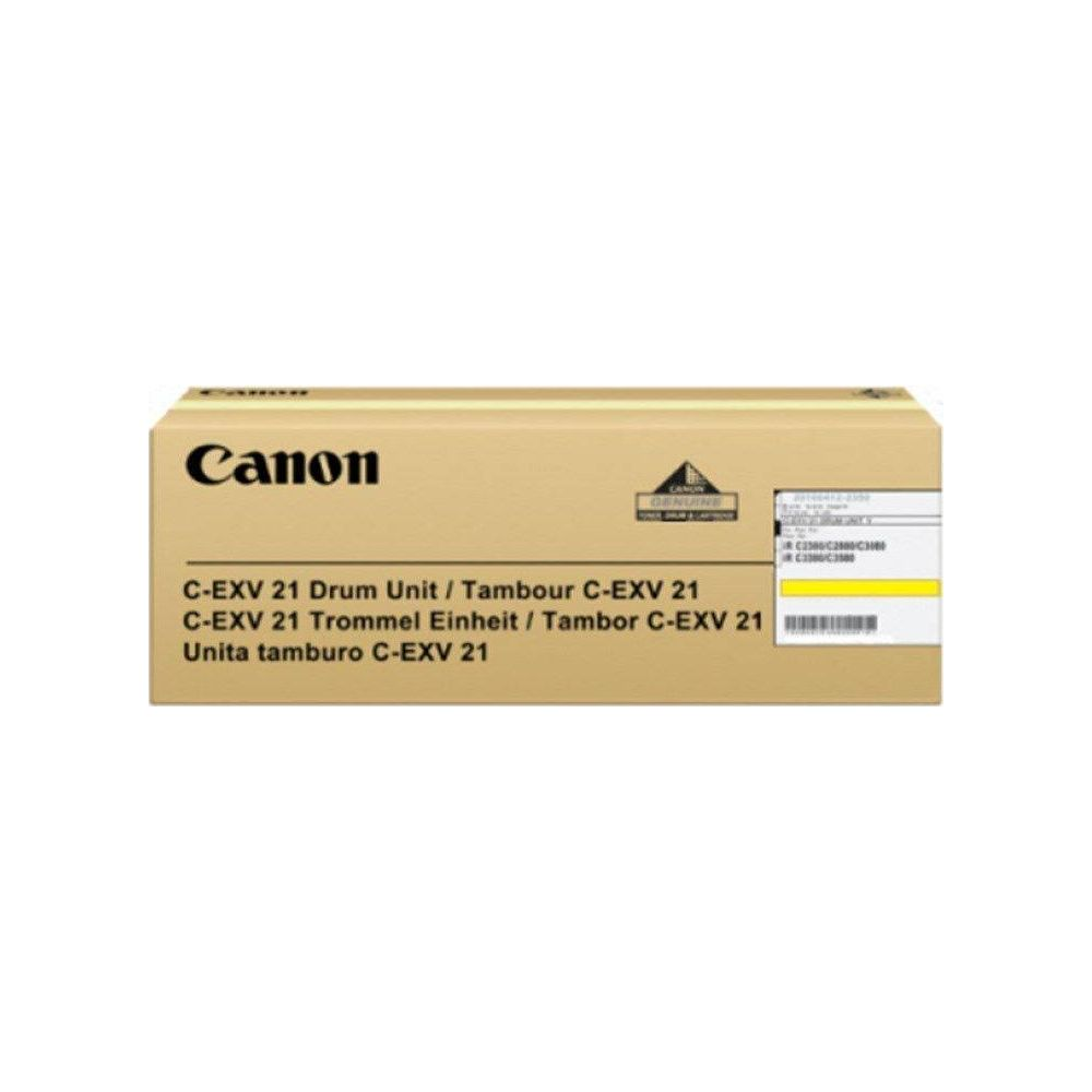 Unità tamburo Canon C-EXV 21 su scatola marrone.