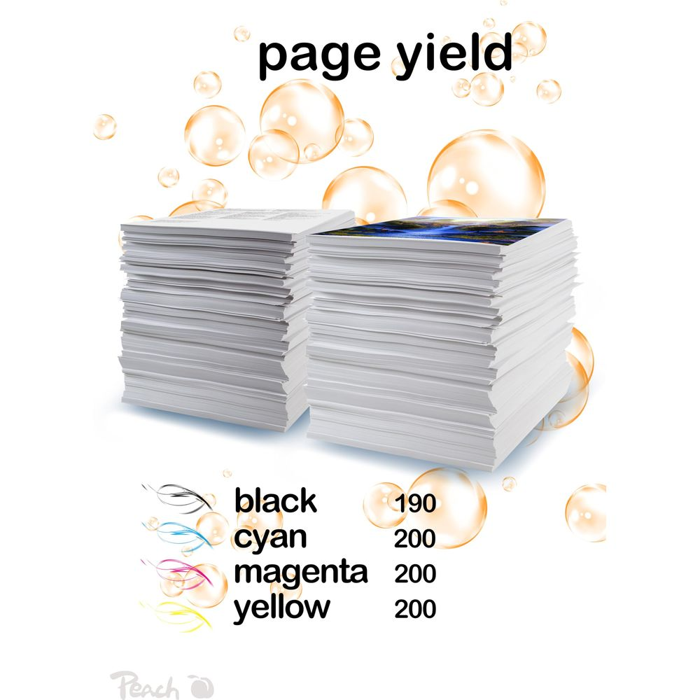 Twee stapels papier, één met afbeeldingen, met kleur- en paginacijfers.