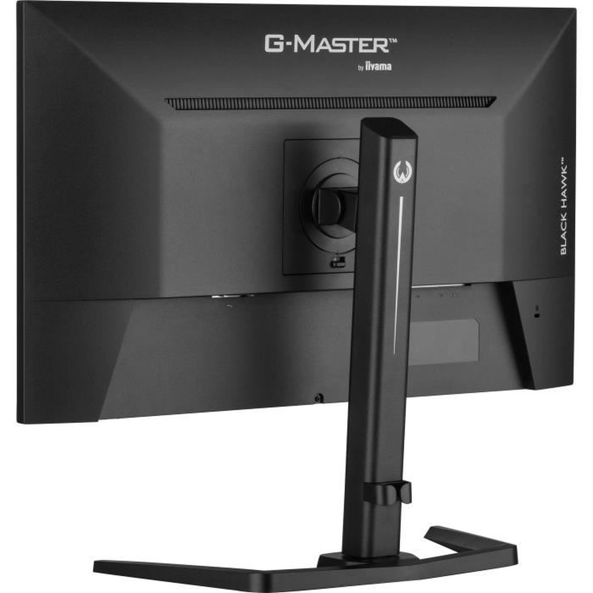 Tył czarnego monitora z logo 'G-MASTER' i 'by iiyama'.