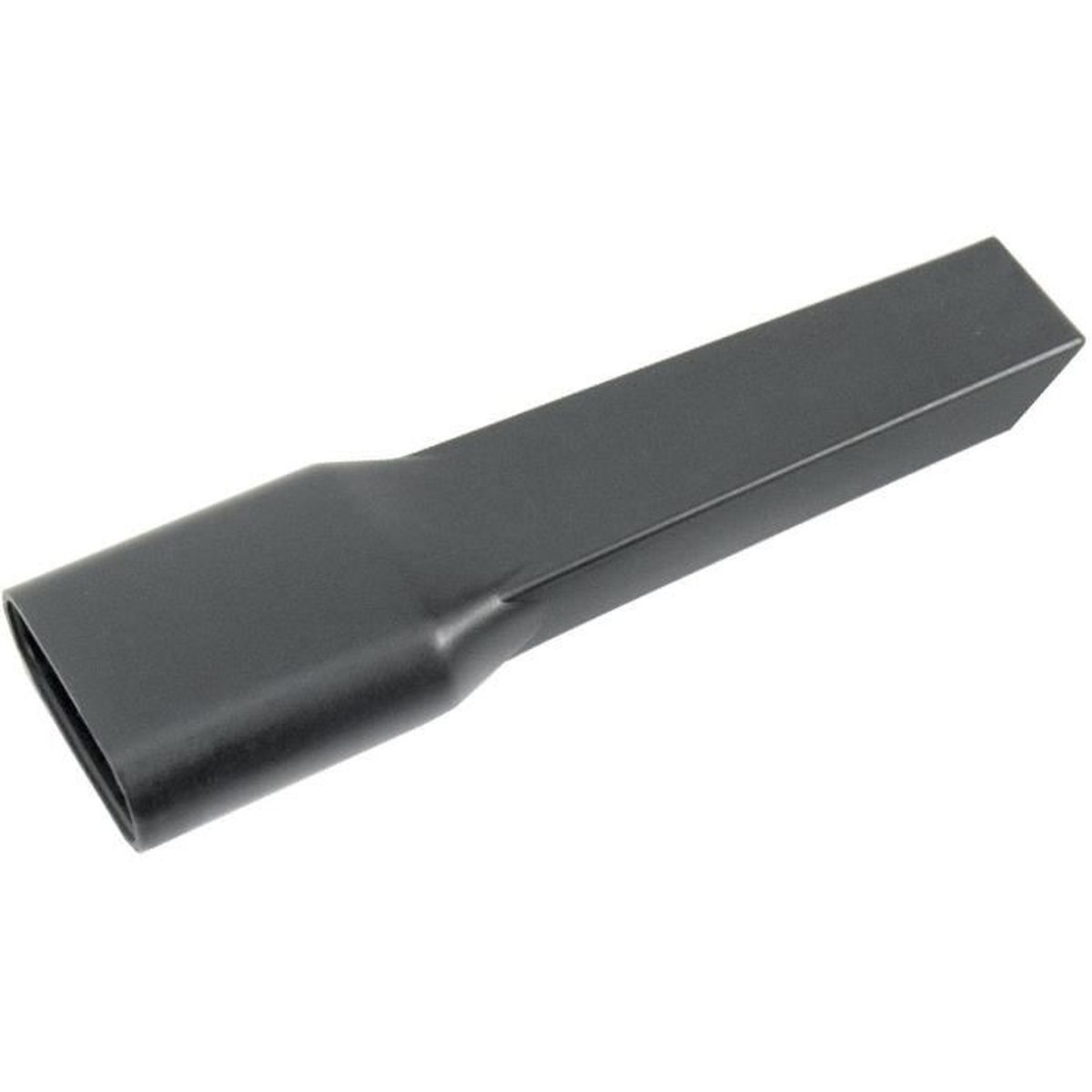 Boquilla estrecha negra para aspiradora con boca plana rectangular.