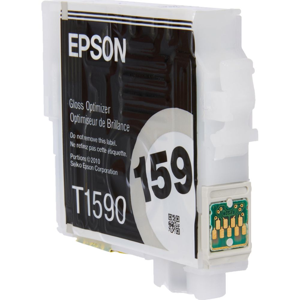 Cartuccia d'inchiostro Epson T1590 con etichetta Gloss Optimizer e numero 159.