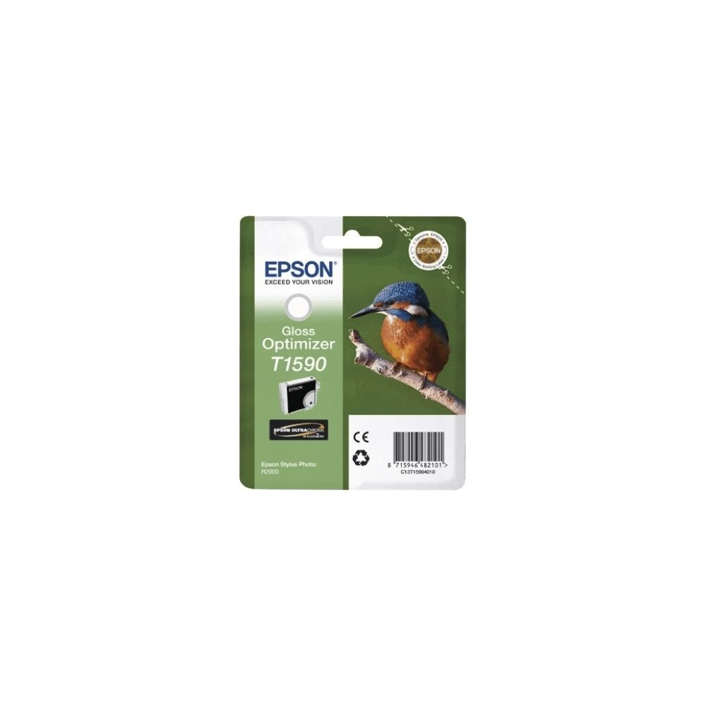 Cartuccia d'inchiostro Epson T1590 con un martin pescatore su un ramo.