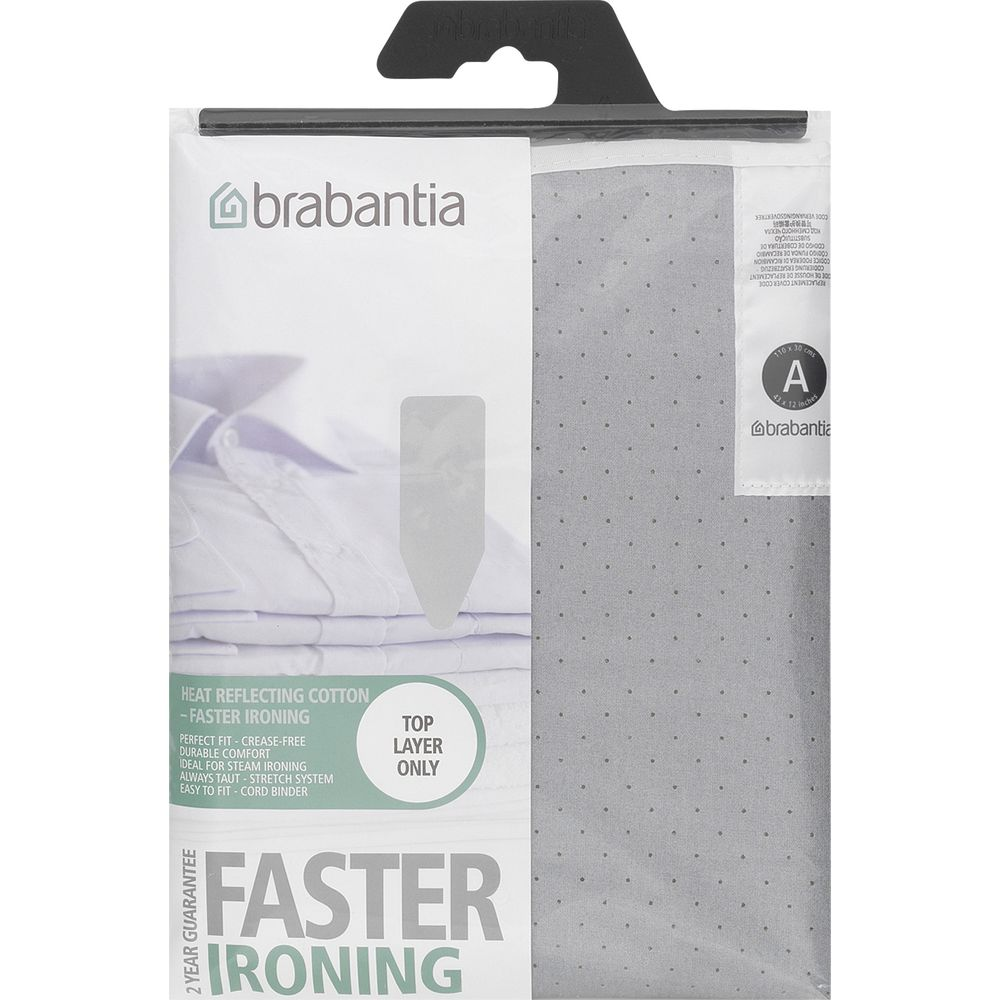 Housse de planche à repasser Brabantia, grise à pois, taille A.