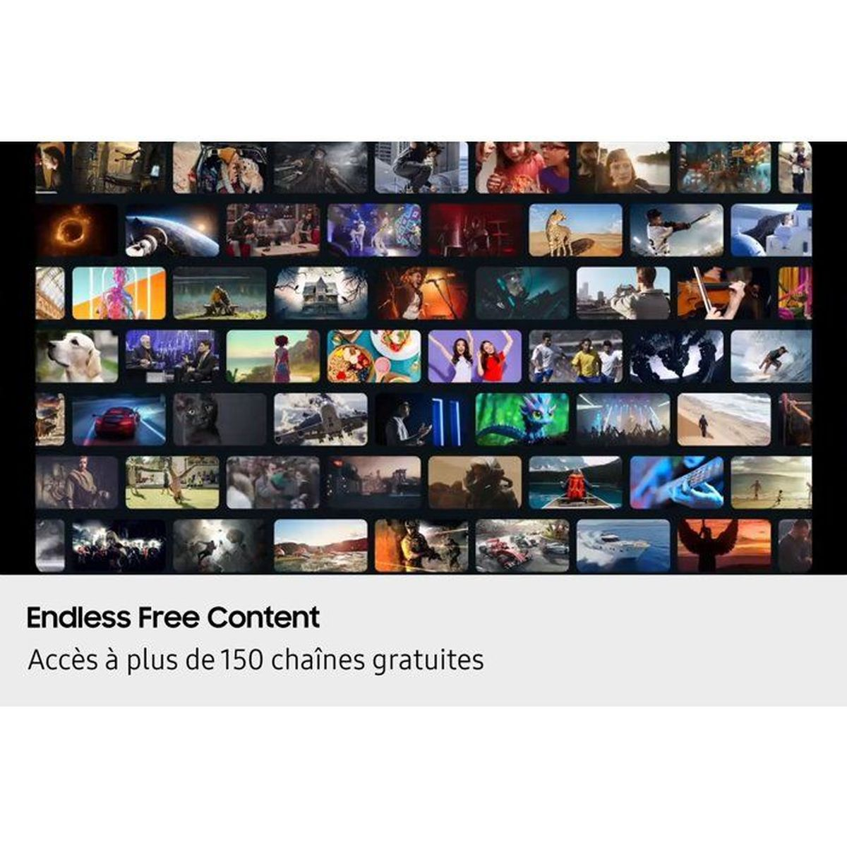 Kolaż wielu miniatur filmów i seriali. Tekst: Endless Free Content.