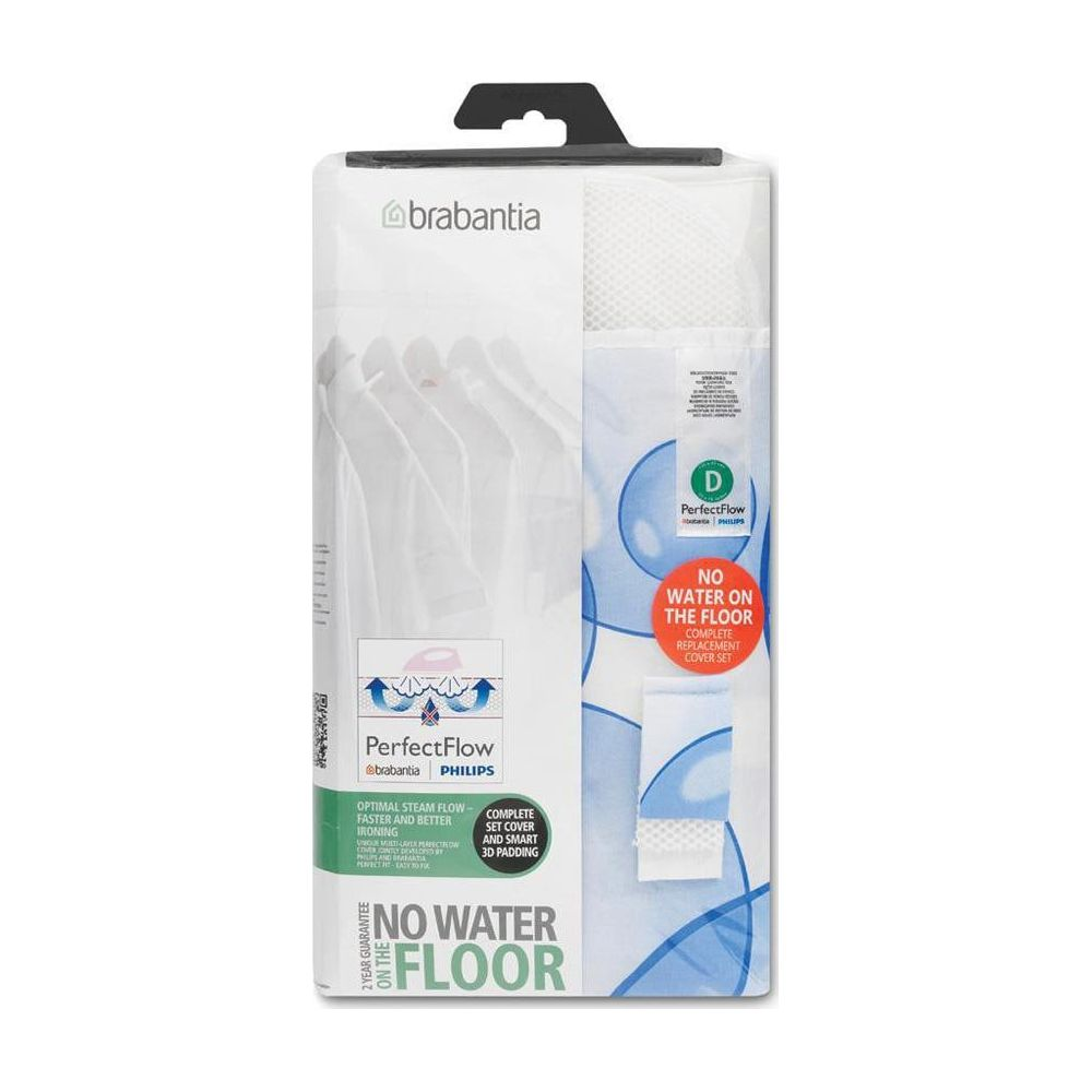 Set de housse de table à repasser Brabantia PerfectFlow avec rembourrage 3D.