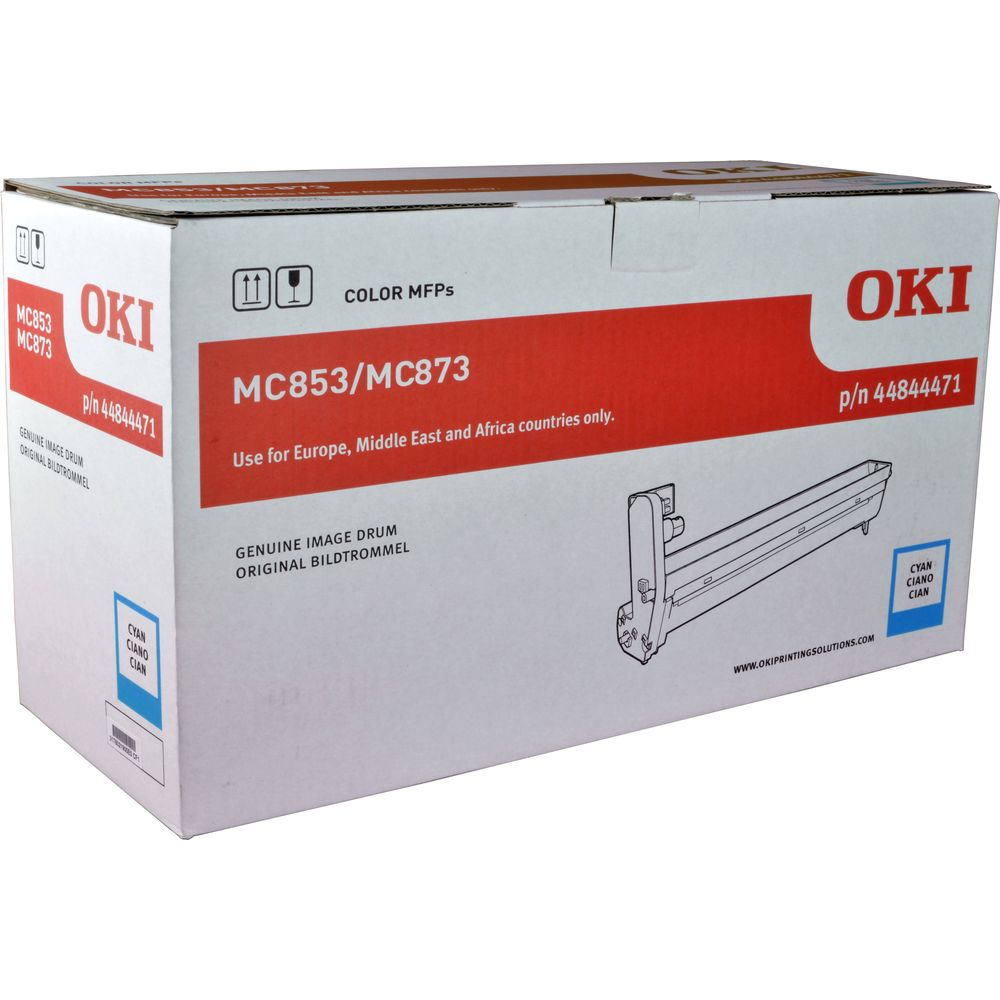 Rullo immagine OKI ciano per MFP a colori MC853/MC873, codice 44844471.
