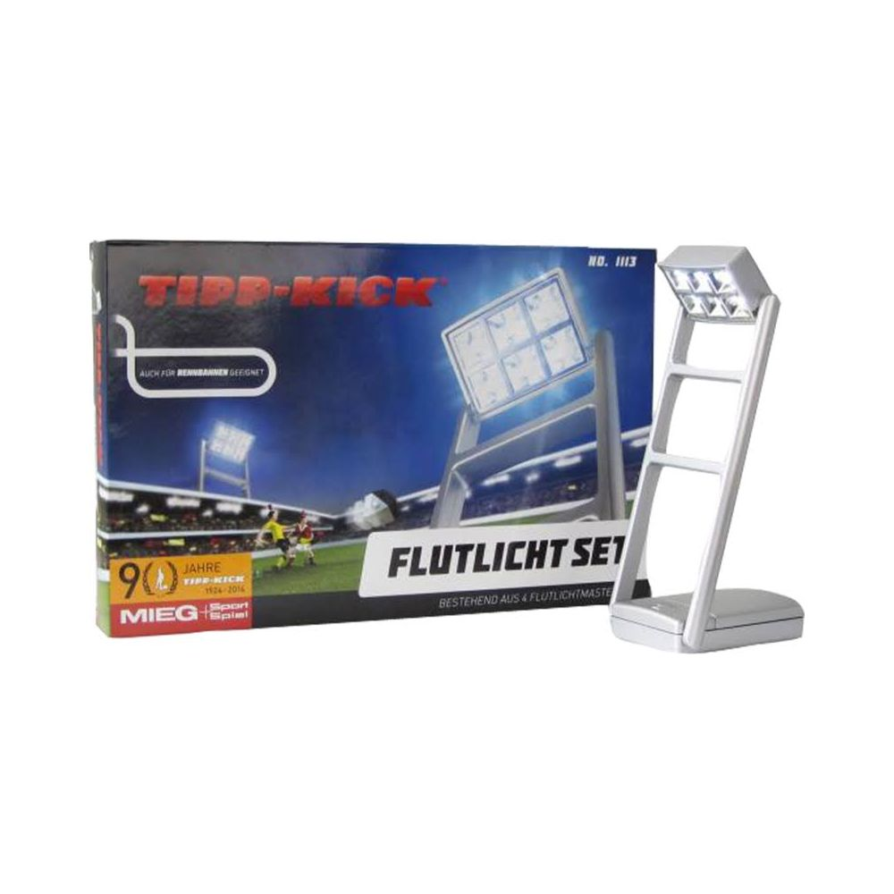 Tipp-Kick Flutlicht Set Verpackung mit Modellflutlicht.