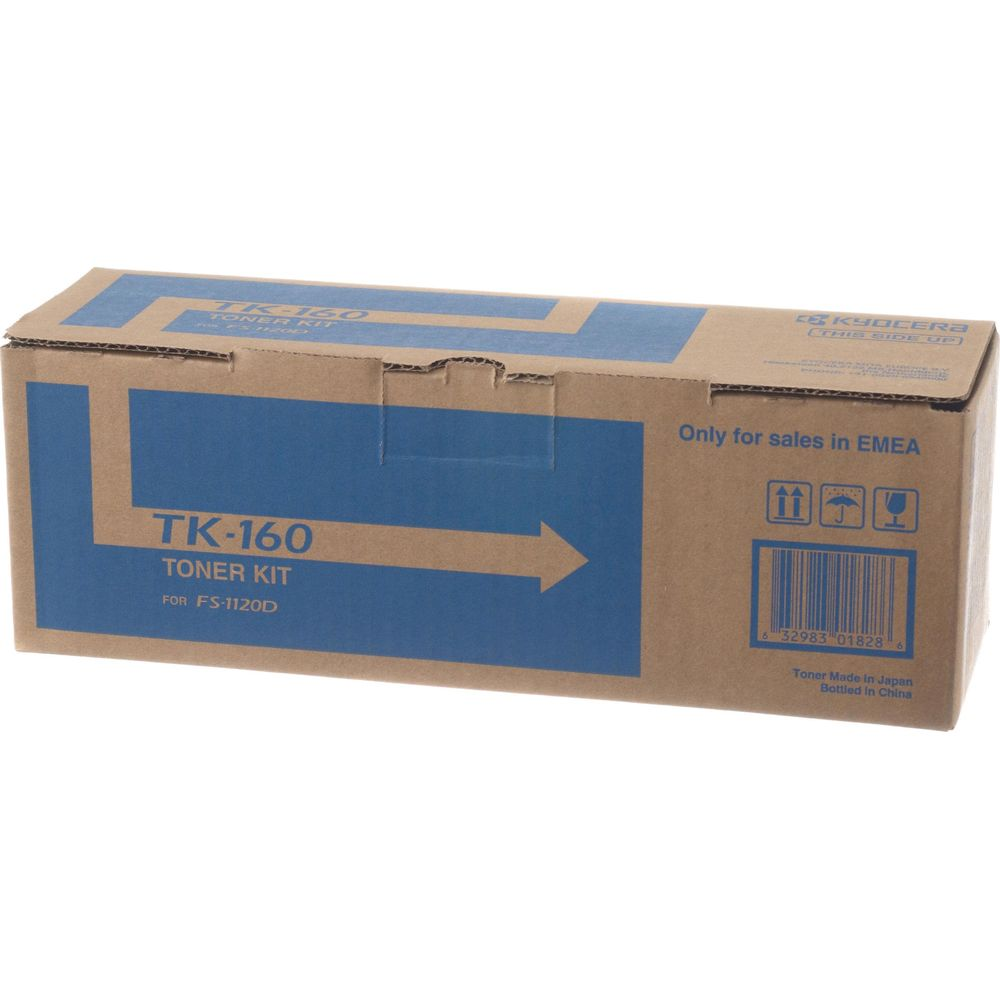 Scatola toner Kyocera TK-160 per FS-1120D, per EMEA, imbottigliato in Cina.