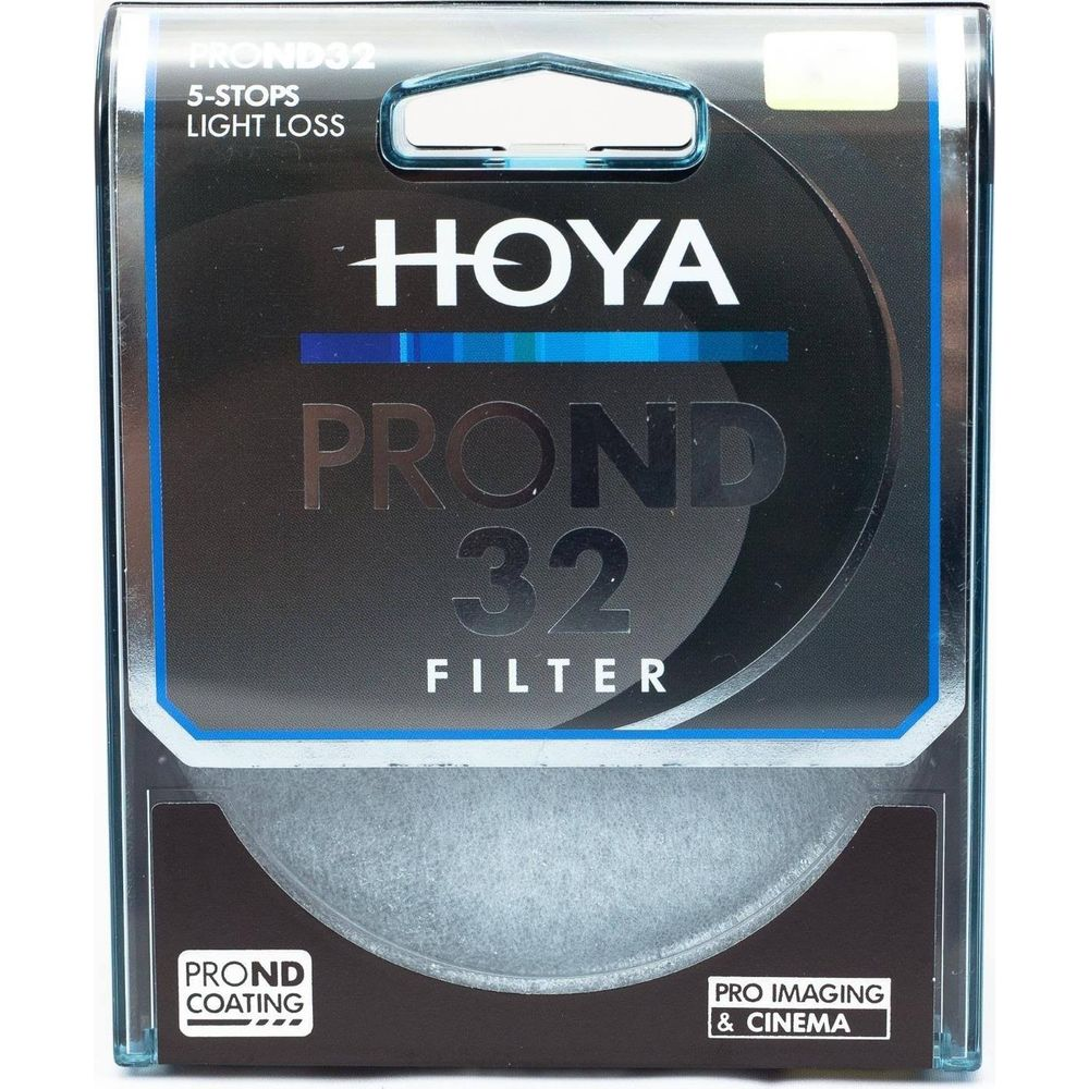 Verpackung eines Hoya PROND 32 Filters mit 5-Stop Lichtverlust.