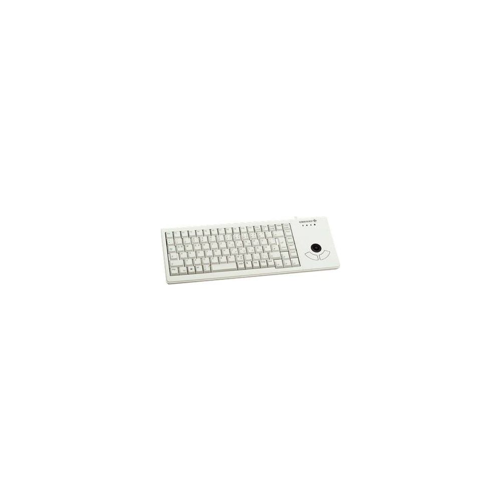 Una tastiera wireless bianca con trackball Cherry.