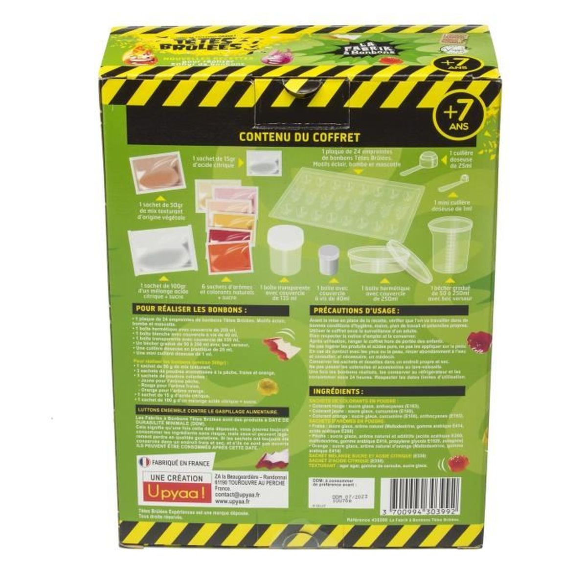 Un kit per fare caramelle fai-da-te con ingredienti, strumenti e istruzioni.