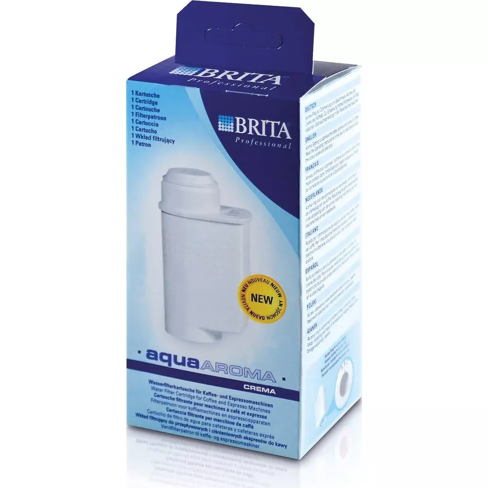 Brita Professional Aqua Aroma Wasserfilterkartusche für Kaffee- und Espressomaschinen.