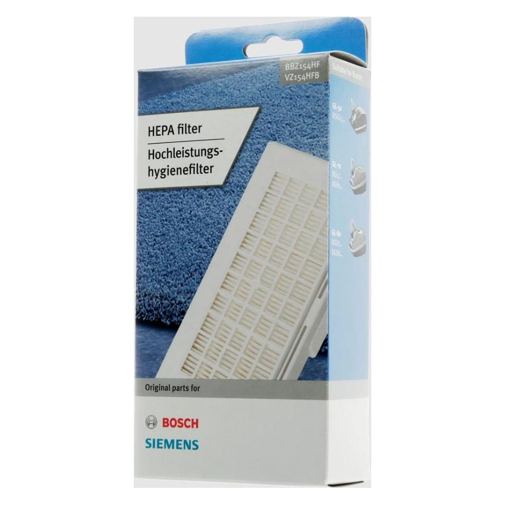 Ein HEPA-Hochleistungs-Hygienefilter von Bosch/Siemens.