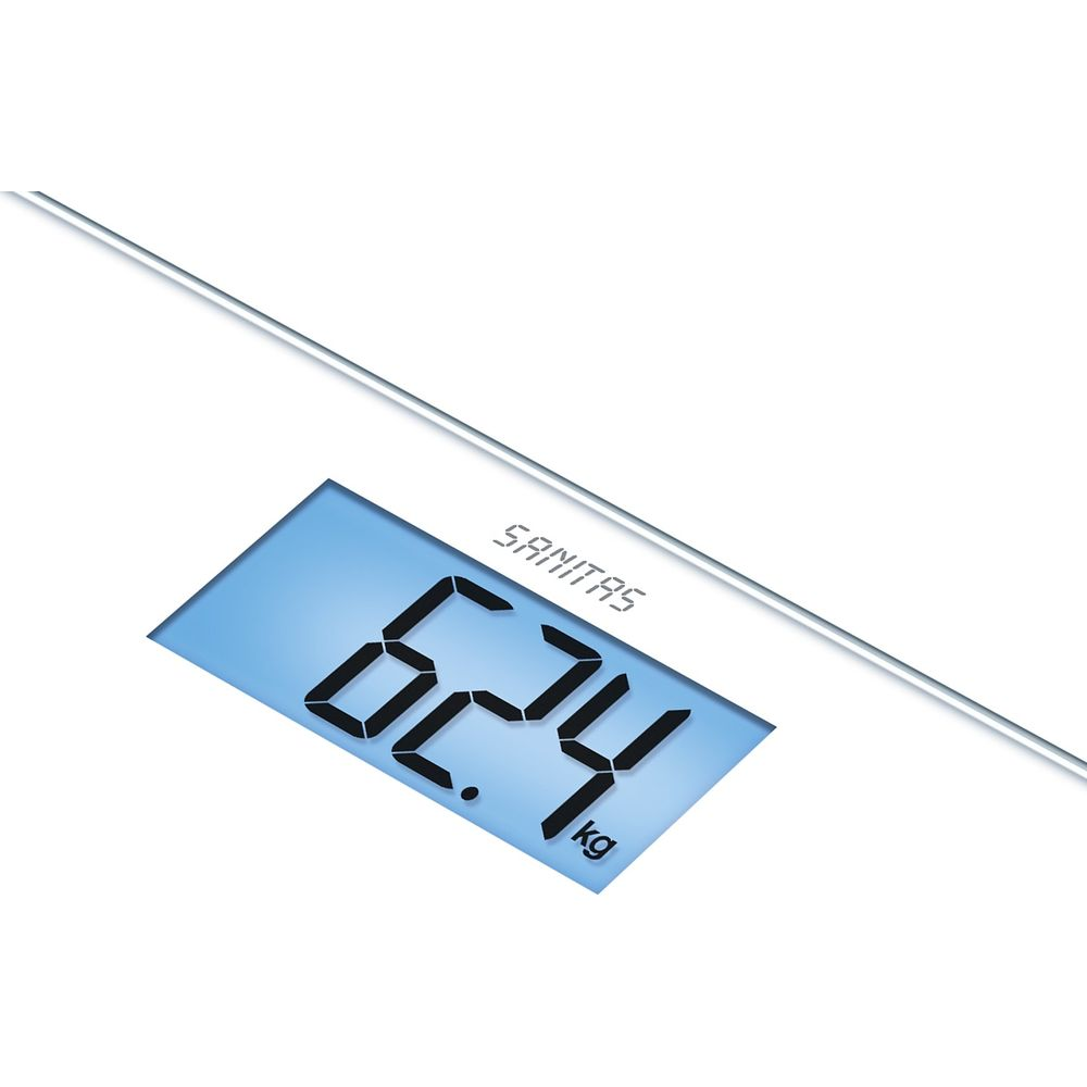 Waga cyfrowa pokazuje 6,24 kg, z logo SANITAS.