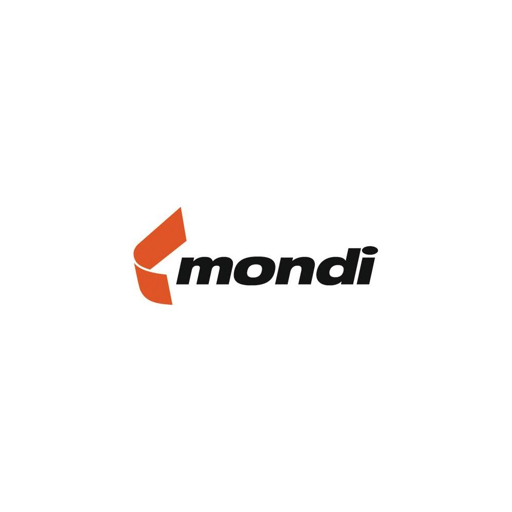 Orange-rotes Logo mit dem Schriftzug "mondi".
