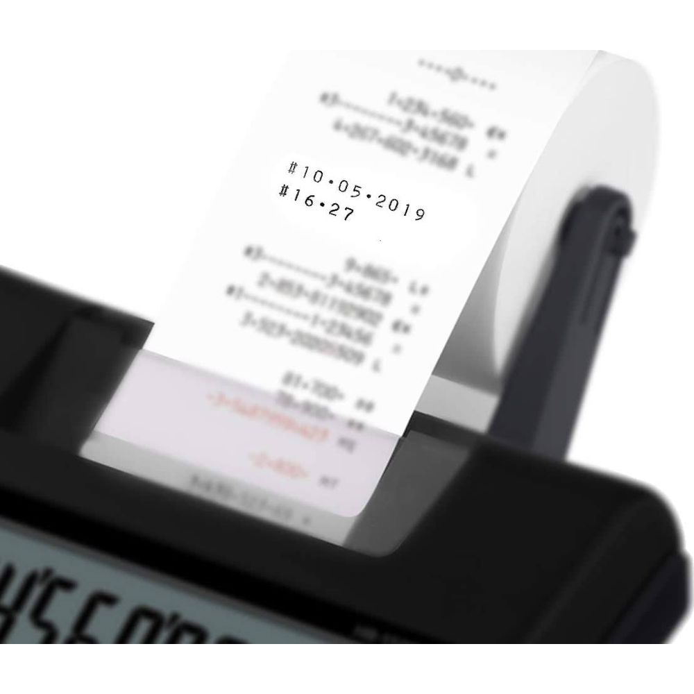 Drukujący się paragon z datą 10.05.2019 i godziną 16:27.