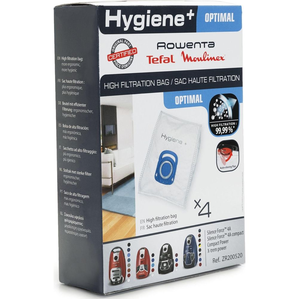 Verpackung für Staubsaugerbeutel mit hoher Filtration von Hygiene+.