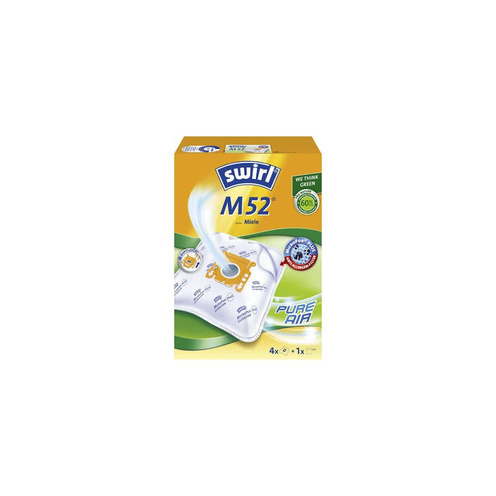 Verpackung für Swirl M52 Staubsaugerbeutel, mit "Pure Air" Filter.