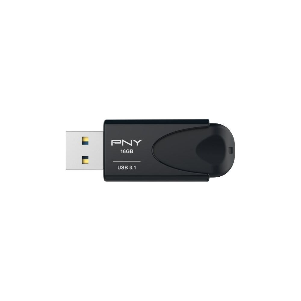 Czarny pendrive PNY 16GB USB 3.1 z nakładką.