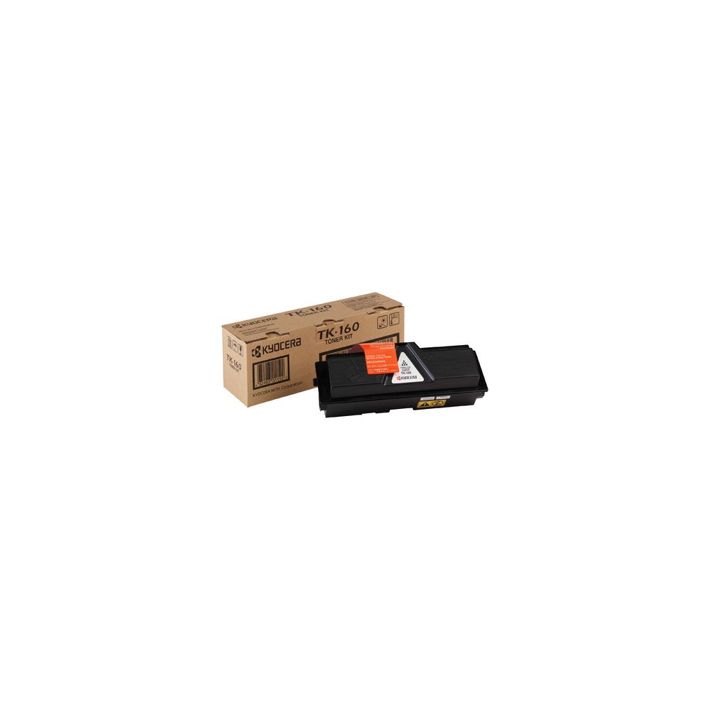 Kit toner nero Kyocera TK-160 con scatola su sfondo bianco.
