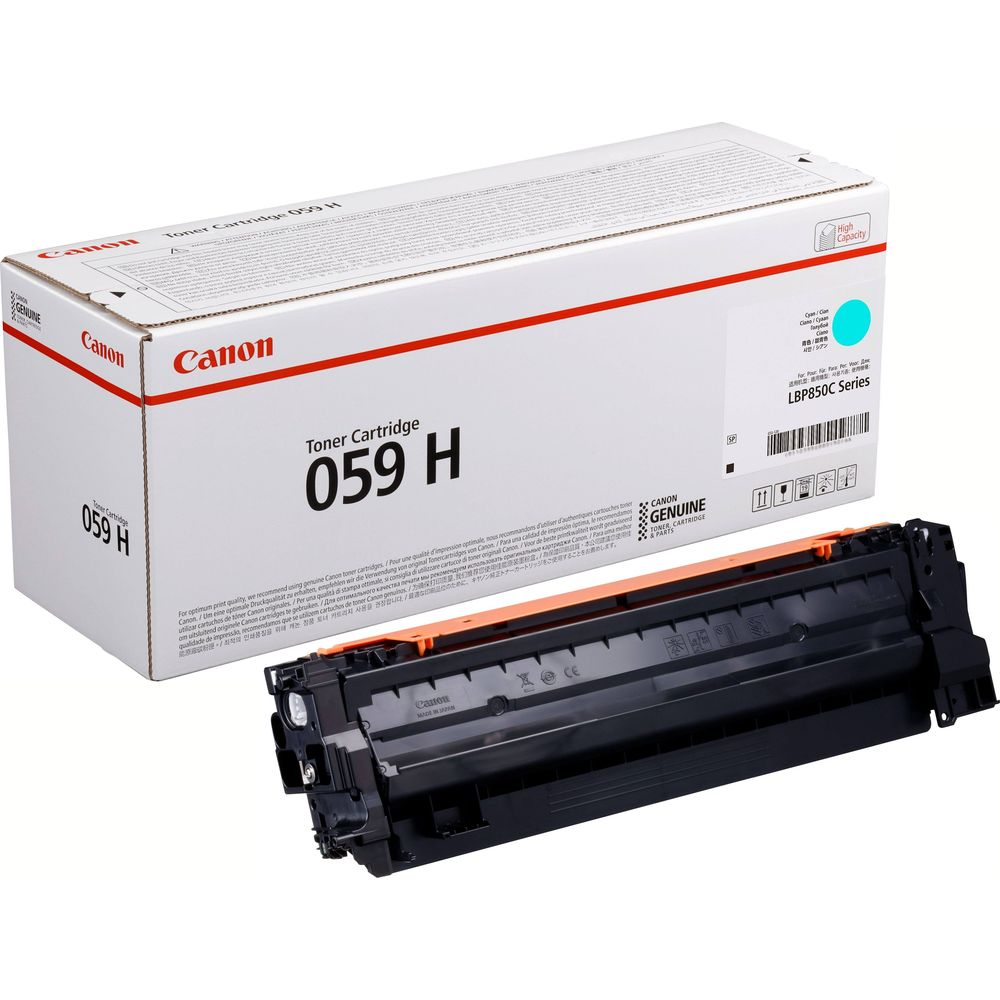 Toner Canon 059 H i jego opakowanie.