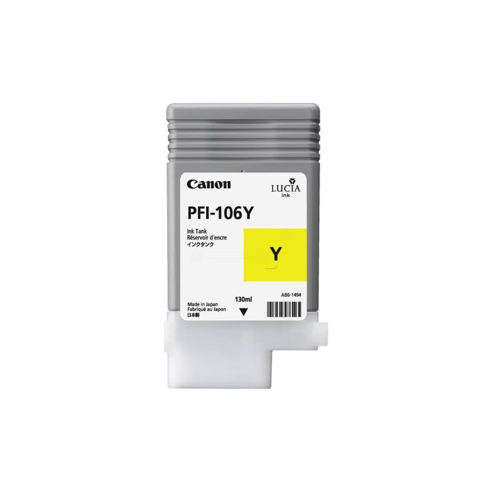 Canon LUCIA PFI-106Y gele inkt, 130ml, Gemaakt in Japan.