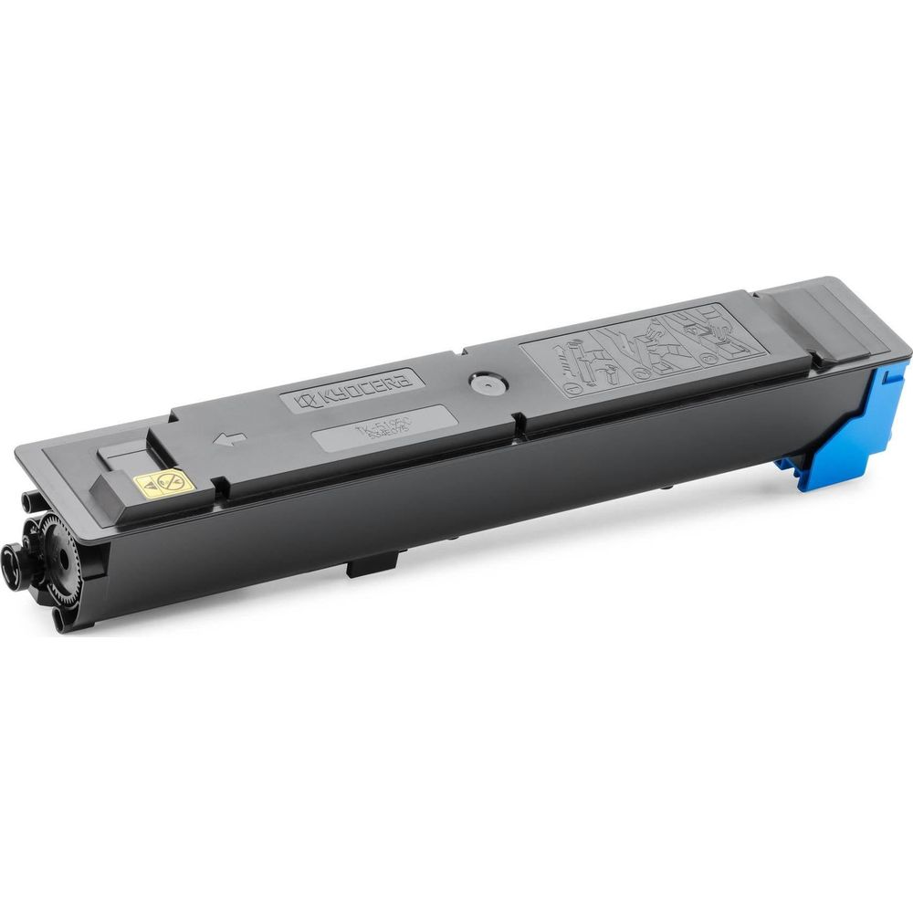 Cartouche de toner Kyocera noire avec levier bleu.