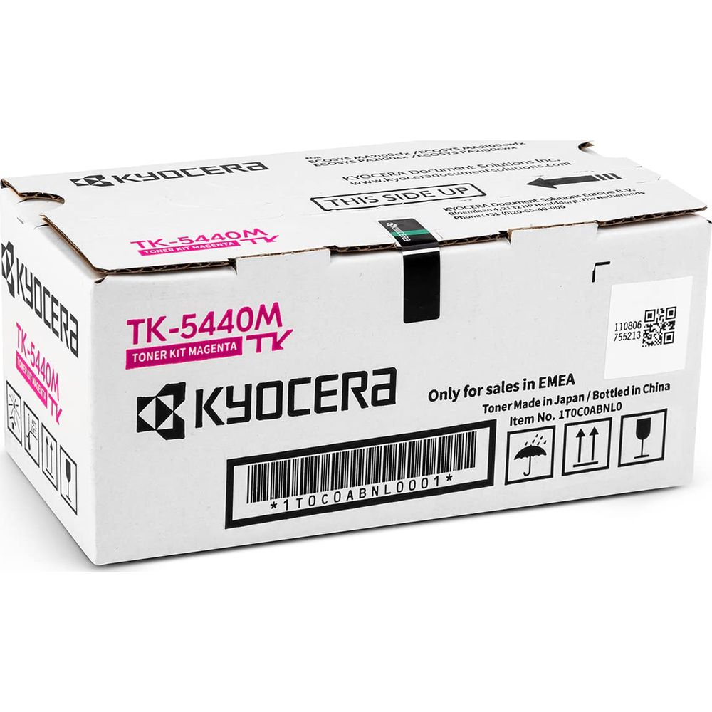 Pudełko Zestawu Tonera Kyocera TK-5440M Magenta, Wyprodukowano w Chinach.