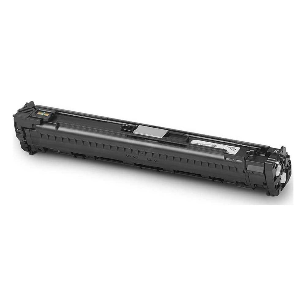 Görünür dişliler ve konektörlere sahip siyah toner kartuşu ünitesi.