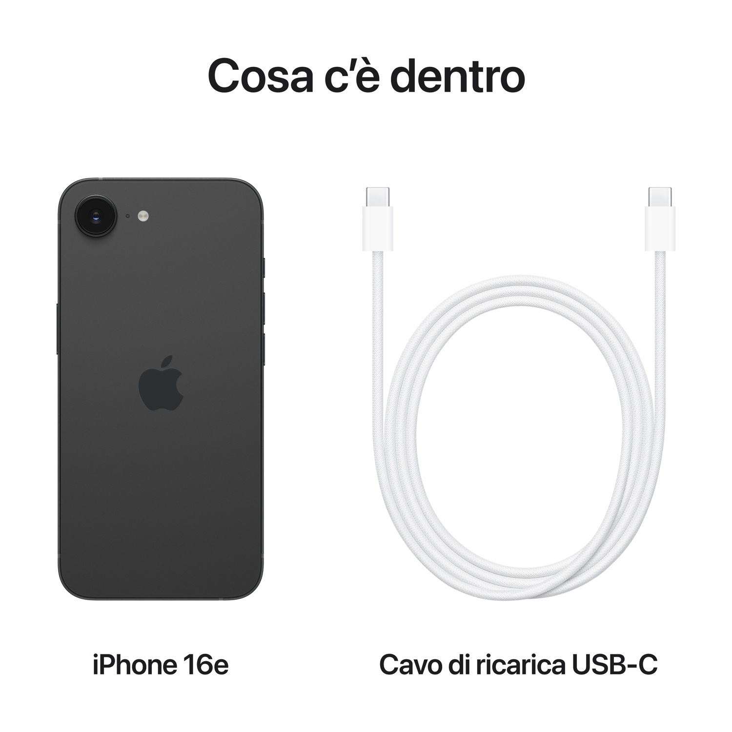 Donkergrijs iPhone en witte USB-C oplaadkabel.