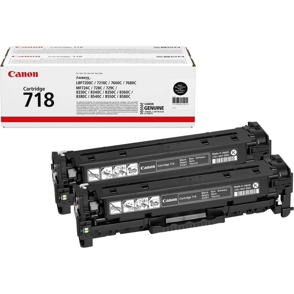 Toner Canon 718 i otwarte opakowanie.