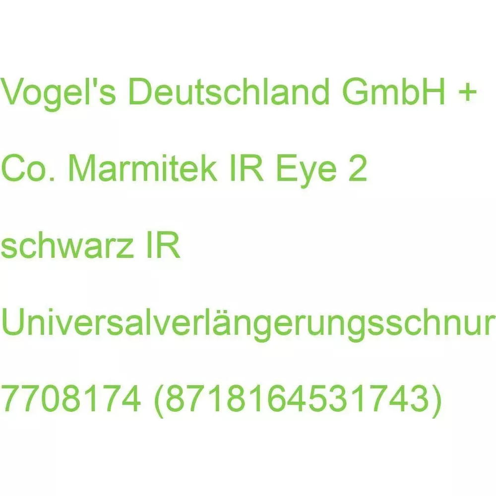 Vogel's Deutschland GmbH, Marmitek IR Eye 2, nero IR.