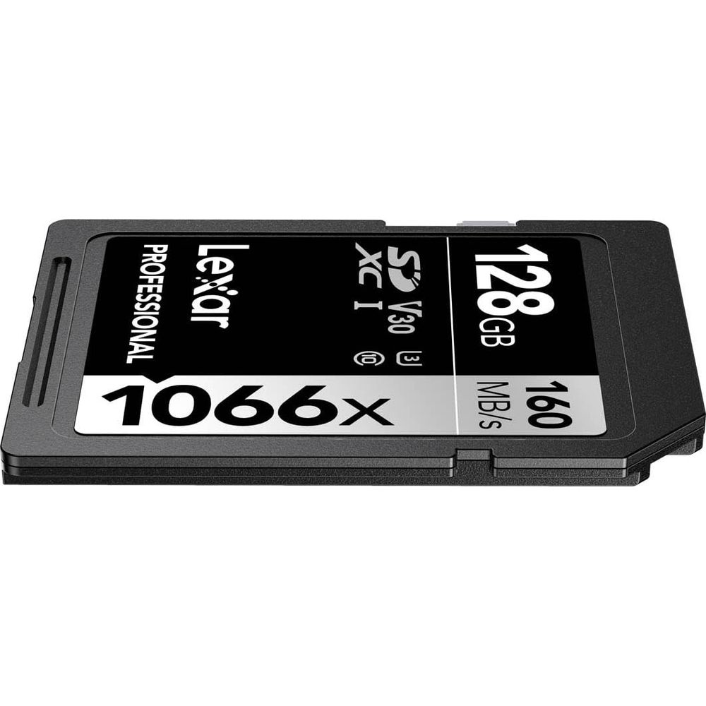 Carte mémoire Lexar SDXC 128Go, 1066x, 160Mo/s. Support de stockage pro.