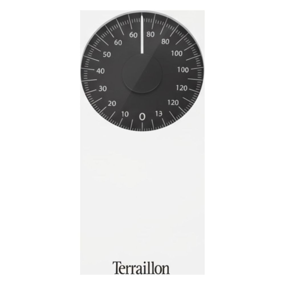 Czarny wskaźnik z igłą wskazującą 13, na białym tle.