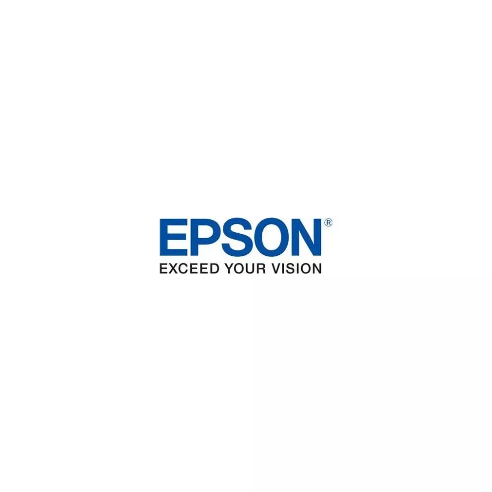 Logo Epson z hasłem 'EXCEED YOUR VISION'.