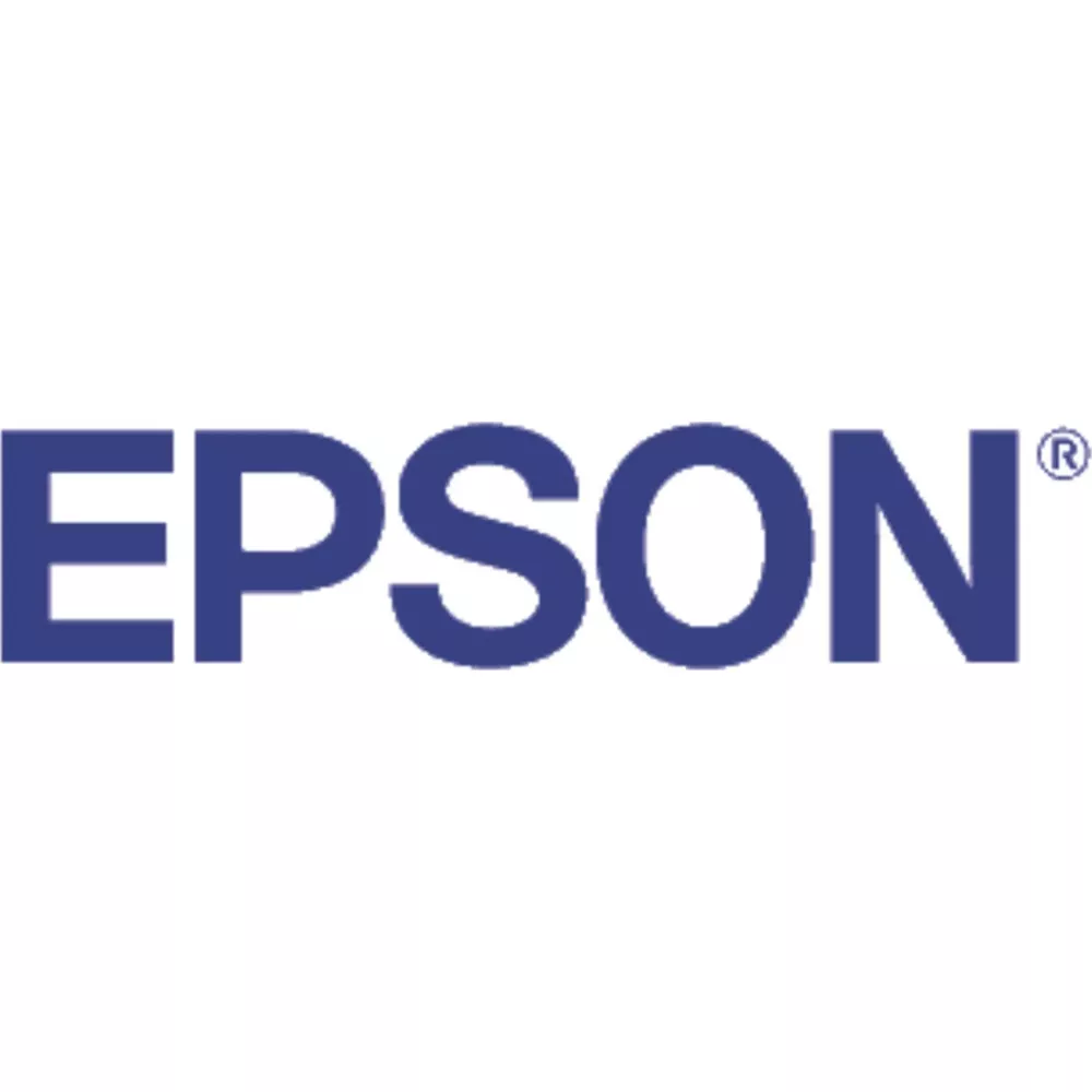 Logo Epson w ciemnoniebieskich literach na białym tle.