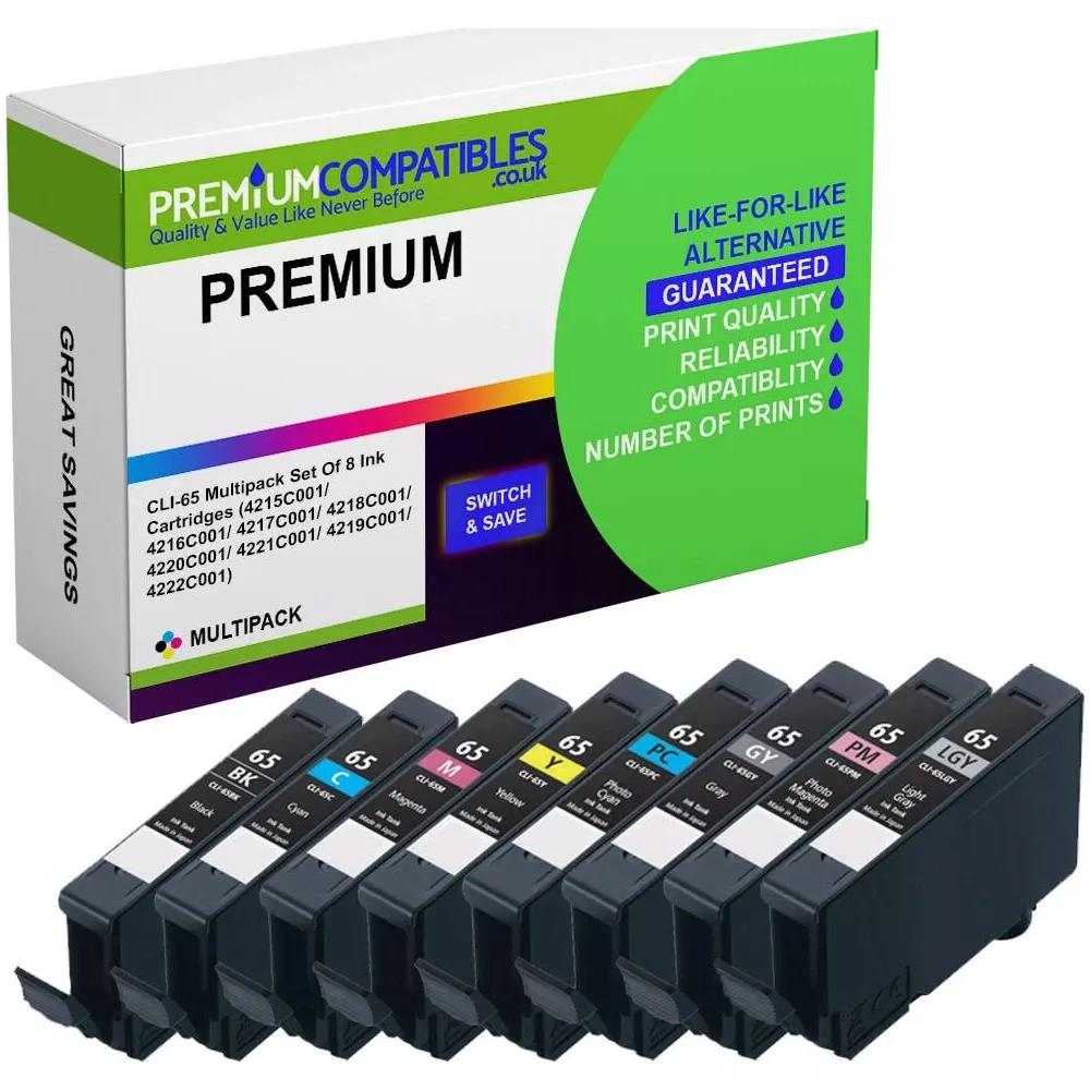 Osiem wkładów atramentowych: Czarny, Cyan, Magenta, Żółty, Foto Cyan, Szary, Foto Magenta, Jasnoszary.