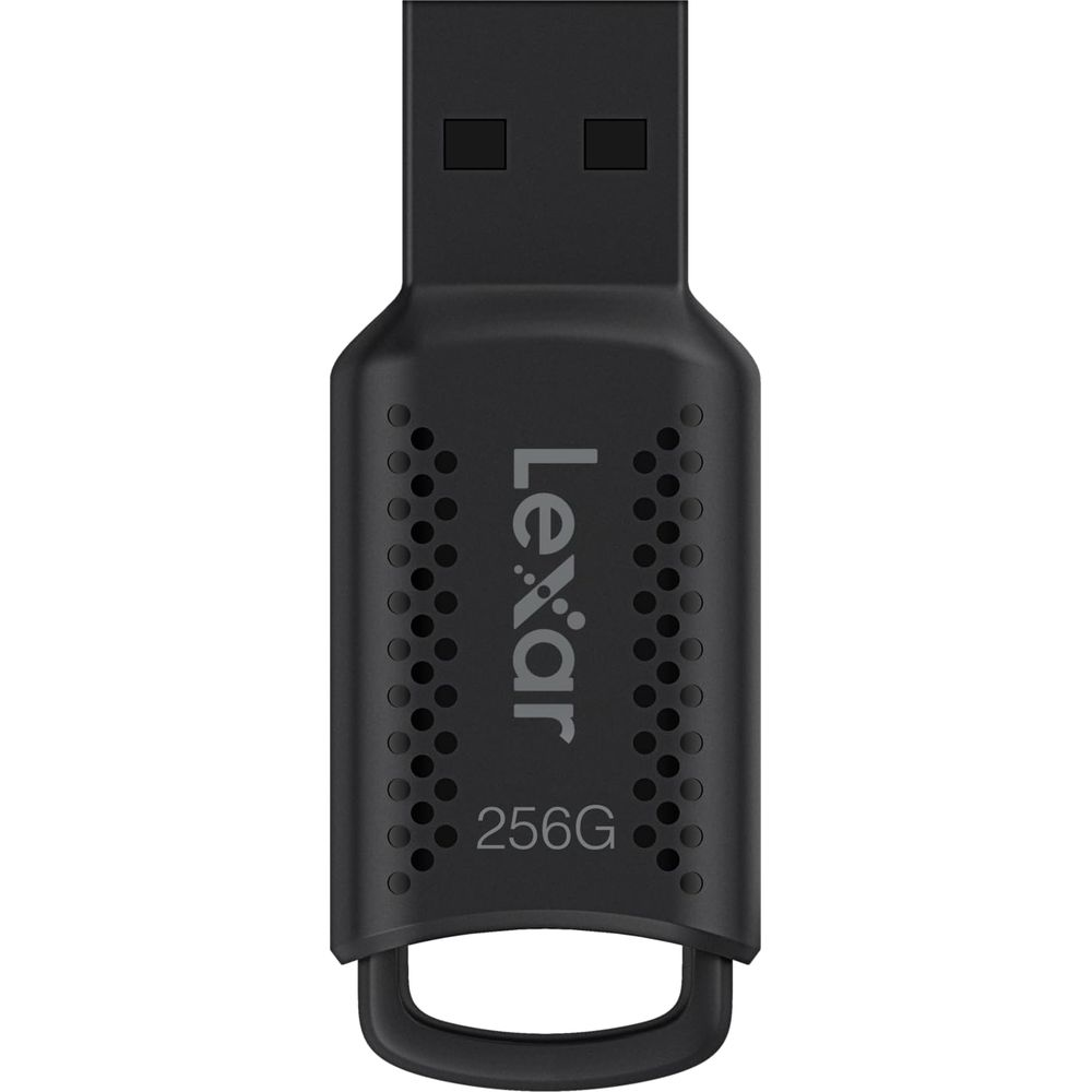 Czarny pendrive Lexar 256 GB z pętlą na brelok.