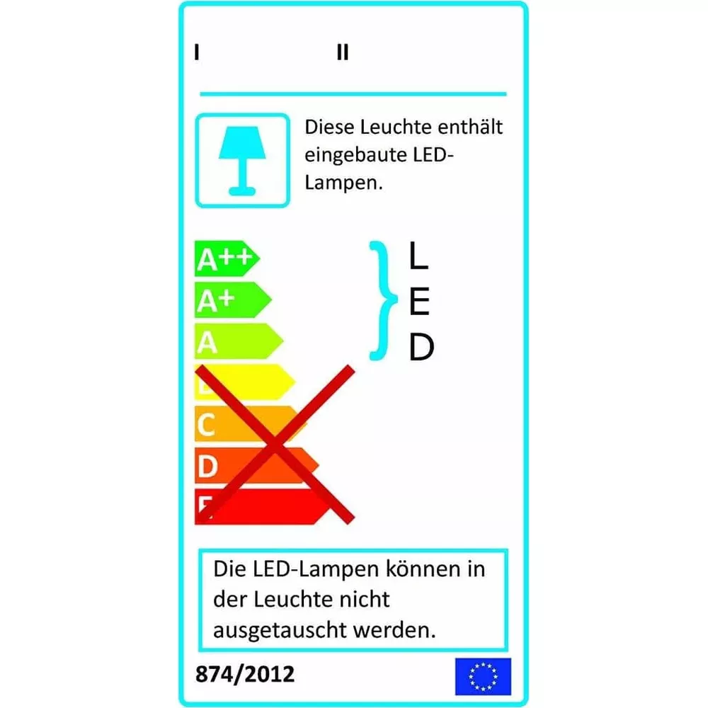 Étiquette énergie: Luminaire contient des LED intégrées.