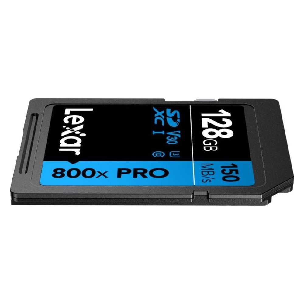 Carte mémoire Lexar SDXC 128 Go, 800x PRO, 150 Mo/s.